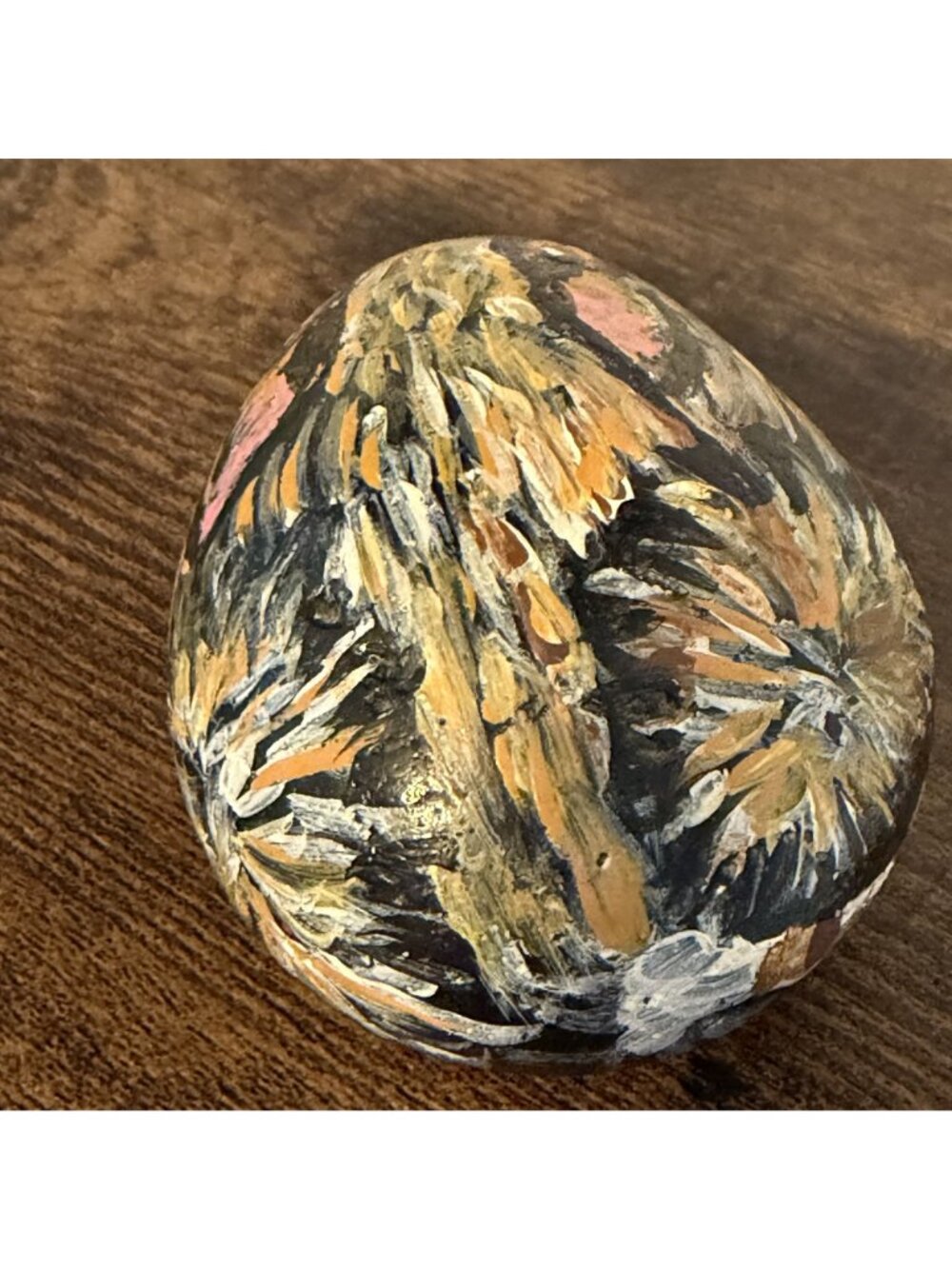 Hand Painted Squirrel Rock Stone Art Animal Paperweight Garden Decor Funky - Picture 6 of 11